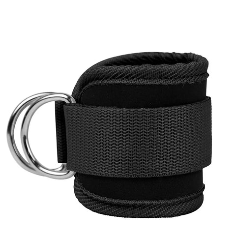 Ankle Strap Gym Cable Fitness Double D-Ring Adjustable Padded Cuff Leg Resistance Training Brace Support