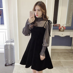 Elegant Top & Sundress 2 Piece Dress & Shirt for Women