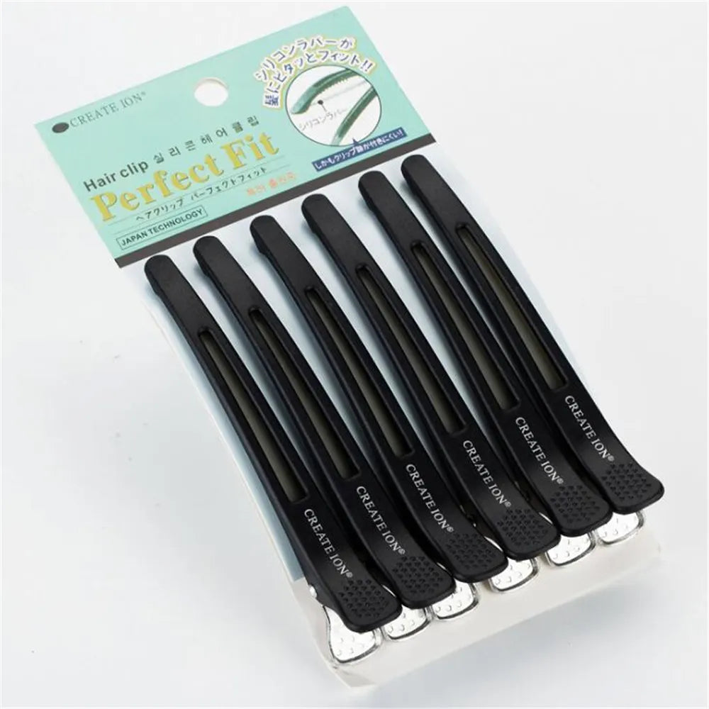 6-Pack Alligator Hair Clips Hairdressing Clamps Claws Section Clips Hairpins Salon Styling Tools Hair Accessories