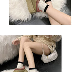 Warm Plush Interior Winter Shoes for Women Winter New Cashmere Warm Thick Sole Low Boot Half Slipper Shoe w/ Fur Lining