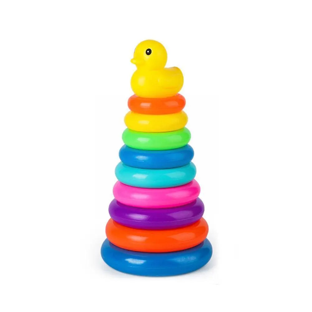 Stacking Ring Tower Animals Rainbow Toys for Kids Montessori Early Education Toys