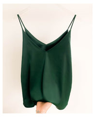 Women's Tank Top Camisole Slim Sleeveless V-Neck Crop Tops in 4 Colors