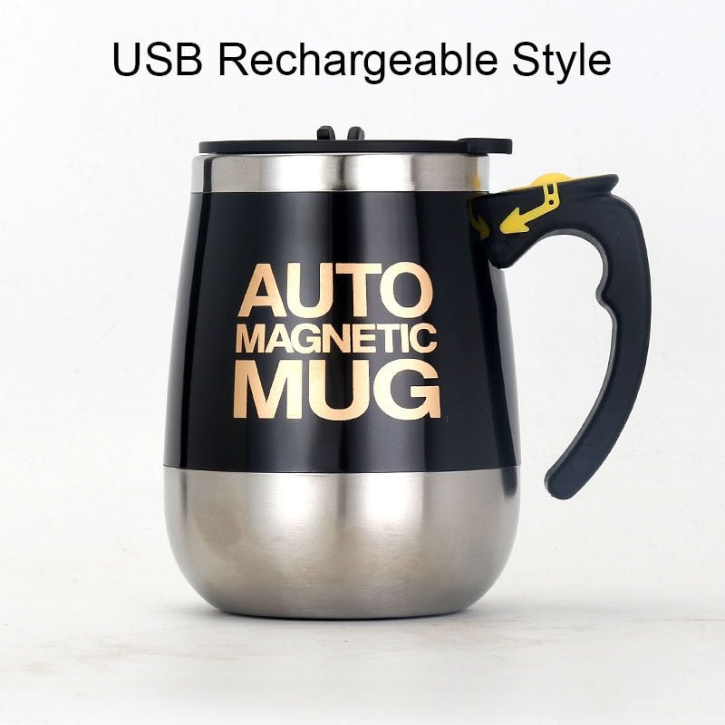 Self Stirring Mug Automatic Magnetic Stainless Steel Coffee Milk Mixing Cup Thermal Blender Gift