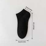 10 Pairs of Men's/Women's Ankle Socks, Plain Color, Anti Odor, Summer Ankle Socks, Casual and Breathable Low-Cut Socks