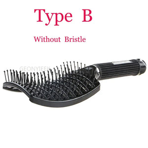 Untangling Hair Brush Scalp Massage Hair Nylon Bristle Hairbrush Anti-Static Hair Brush Professional Salon Brush for Hairdressing Styling