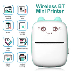 Portable Mini Bluetooth Printer Mobile Phone Photo Note Print Student Pocket Error Label Printer Great Gift