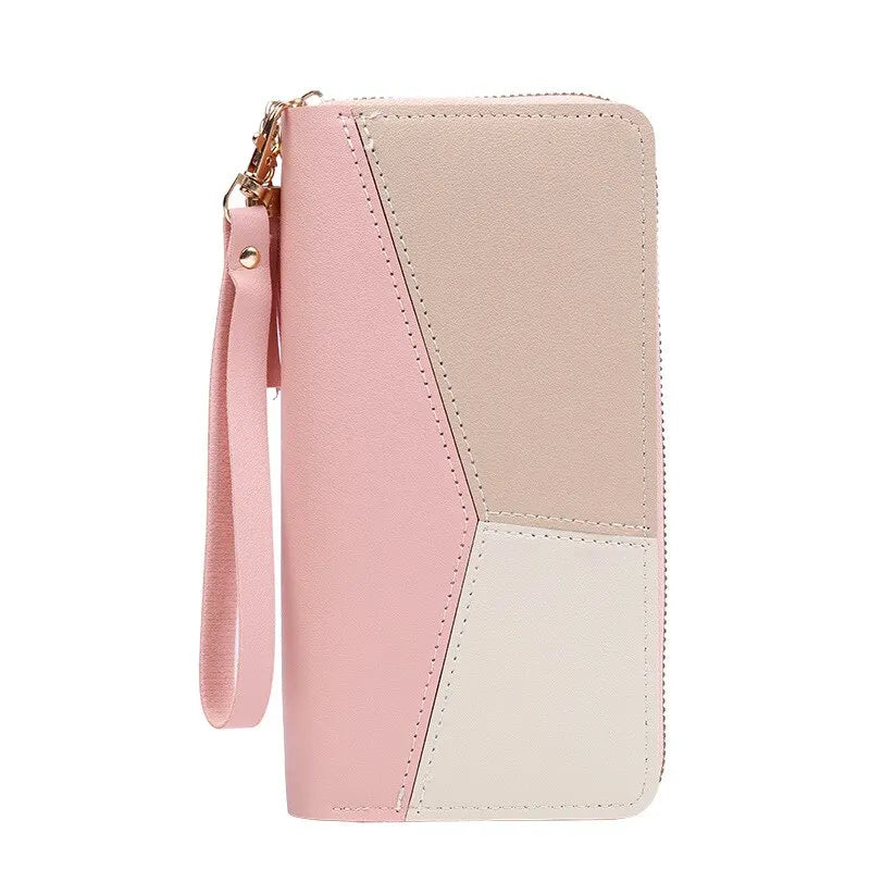 New Fashion Faux Leather Zipper Wallet Long Clutch Coin Purse Card Holder Billfold Wallet