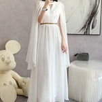 New Fashion Luxurious White Long Dress Sleeveless High-End Vintage Elegant Party Evening Prom Wedding Guest Dresses