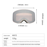 Ski Snowboard Goggles Unisex Skiing Eyewear Mask UV 400 Snow Protection Double Anti-Fog Cylindrical Design