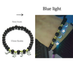 Luminous Glow In The Dark Bracelet Lotus Charm Flower Shaped Charm Bracelet for Women Natural Turquoise Stones Ladies Yoga Prayer Jewelry