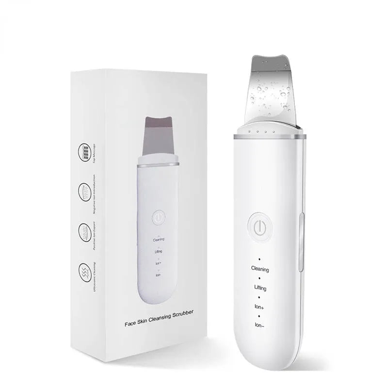 Facial Skin Scrubber Ultrasonic Rechargeable Vibration Spatula Blackhe Facial Skin Scrubber Ultrasonic Rechargeable Vibration Spatula Blackhe