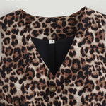 Women's Leopard Print Vest New Fashion V-Neck Single-Breasted Casual Vest Top