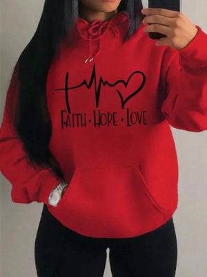 women's hoodie red