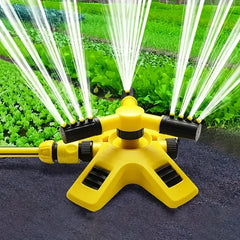 Water Sprinkler 360° Automatic Rotating Trigeminal Sprinkler For Irrigation Rotating Sprinkler Sprinkler Sprayer Lawn Watering Gardening