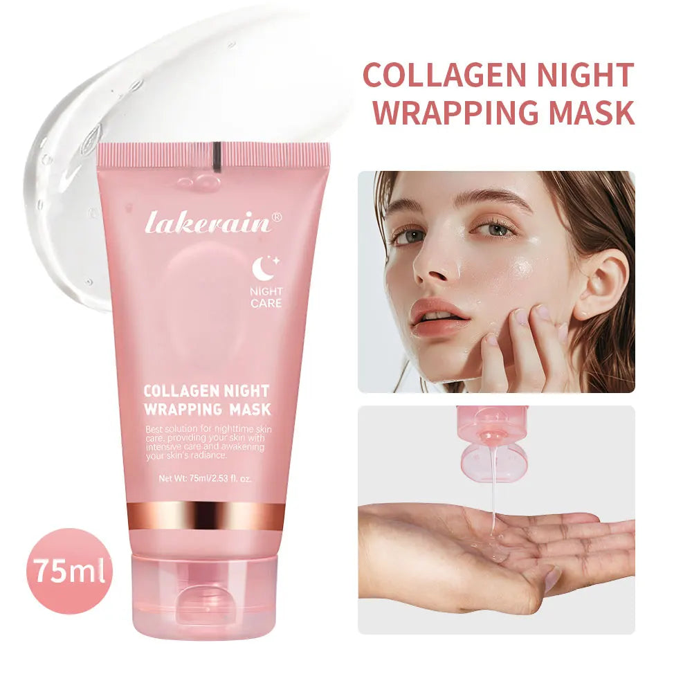 Night Collagen Wrapping Mask – Rejuvenation, Moisturizing & Brightening Face Mask for Glowy, Elastic Skin