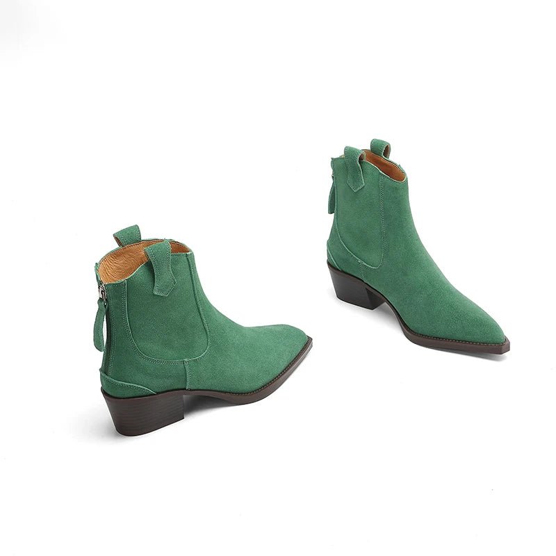 Suede Ankle Boot green