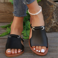  Flat Sandals black