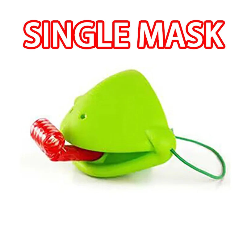 Frog Tongue Slap Game Lizard Mask Wagging Tongue Lick Cards Board Games for Children Family Party Toys Anti-Stress Funny Desktop Game Toys Gift for Kids