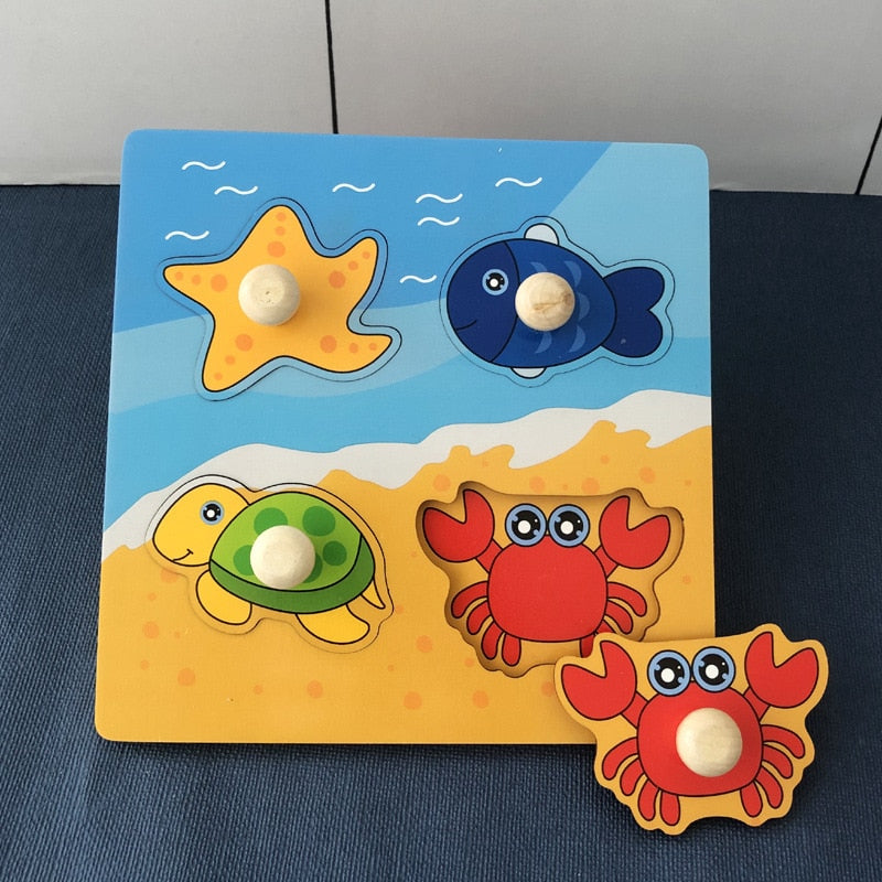 Wooden Montessori Toddler Puzzles for Kids Montessori Jigsaw Puzzles for Ages 2-5 Preschool Learning Montessori Educational Toys