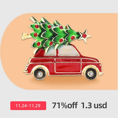 Enamel Car & Christmas Tree Brooch Pins Fashion Jewelry Gift Idea Christmas Brooches
