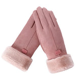 Women's Winter Touchscreen Gloves with Faux Fur Lining