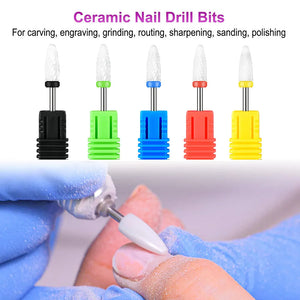 67 Styles Carbide Nail Drill Bits for Rotatable Electric Ceramic Milling Cutter Drill For Manicure Gel Polish Remover Nail Files Pedicure