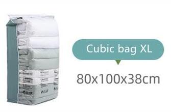Vacuum Storage Bags Large No-Pump Plastic Compression Clothes Blankets Travel Organizer Cover Set