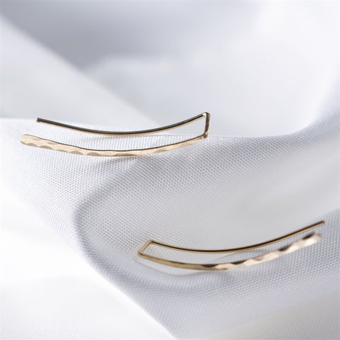 Gold Ear Climber Earrings Handmade Gold Filled Ear Pins Crawlers Elegant Fashion Jewelry Gift