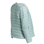 Women's Ultra Light 90% Duck Down Jacket Collarless O-Neck Winter Puffer Coat