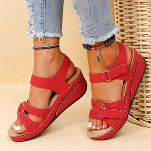 Summer Wedge Sandals for Women Non Slip Lightweight Casual Platform Open Toe Ankle Strap Sandals