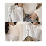 Women's Sweater Fall Winter Apparel Pullovers Long Sleeve Tube Knitted Top