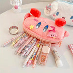 Cartoon Plush Pencil Case for Kids & Adults Cute Plush Cosmetic Bag Large Capacity Student Supplies