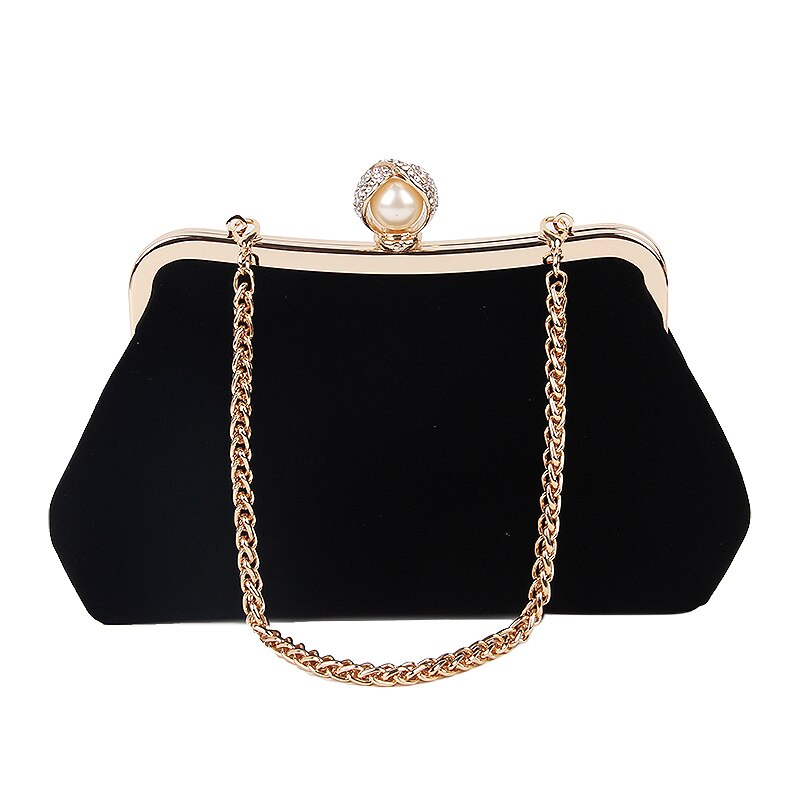 Diamond Pearl Handbag Vintage Crystal Flower Evening Bag Wedding Party Bride Clutch Bag