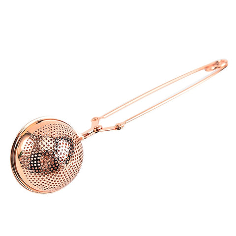 Tea Infuser Stainless Steel Mesh Ball Sphere Squeeze Strainer Herb Spice Filter Kitchen Tool