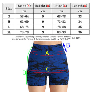 New Seamless Embroidered Tie Dye High Waist Fitness Shorts Tummy Control Push Up Workout Exercise Sport  Gym Fitness Yoga Shorts For Women