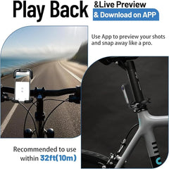 Outdoor Sports Camera black on bike