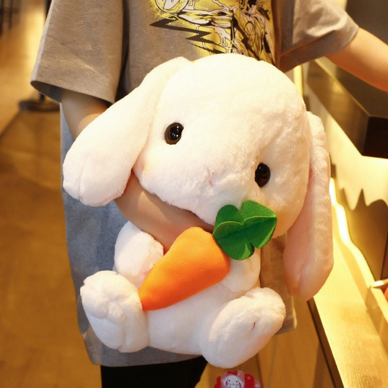 Cute Stuffed Rabbit Toy 17-Inch Soft Plush Bunny Sleep Pillow Toy For Kids