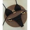 Triangle Bikini Set Women High Elasticity Tight Fitting Sexy Beach Swimwear Summer Fashion