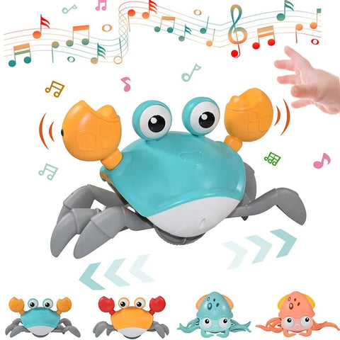 Crawling Animal Toy Baby Electronic Pet Musical Educational Toddler Moving Crab Octopus Christmas Gift