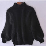 Women's Winter Loose Fuzzy Fluffy Sweater Winter Premium Blend Warm Pullover Sweater