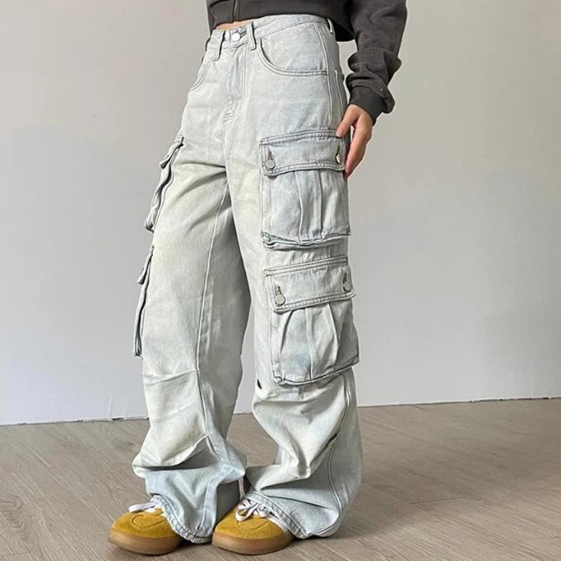 cargo pants light blue