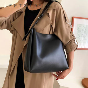 Boutique Fashion Faux Leather Tote Bag Large Capacity Shoulder Side Bag Handbags and Purses