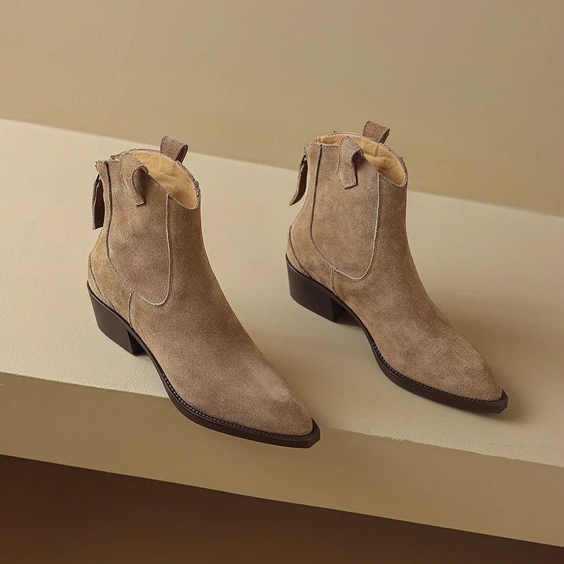 Suede Ankle Boot khaki