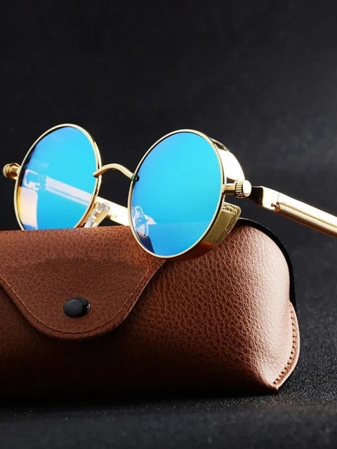 Round Sunglasses Unisex Metal Retro Vintage Fashion UV400 Casual Everyday Eyewear