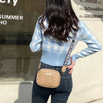 Embroidered Waves Square Bag With Shoulder Strap Shoulder Crossbody Bag 3 Colors