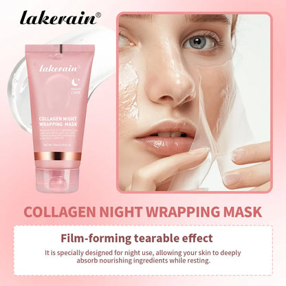 Night Collagen Wrapping Mask – Rejuvenation, Moisturizing & Brightening Face Mask for Glowy, Elastic Skin