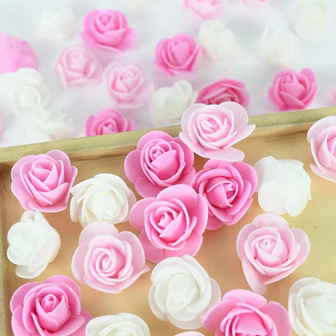 Artificial Rose Flowers 50-200 Piece PE Foam Bud Head Wedding Birthday Party Home Decor DIY Valentine