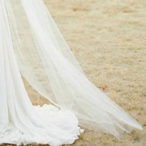 Wedding Veil Long Tulle One Layer With Comb Bridal Bride Hair Accessory Elegant Wedding Dress