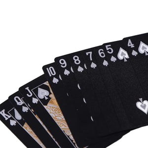 Black Gold Color Playing Card Game Card Deck Waterproof Poker Suit Magic Package Board Game Gift