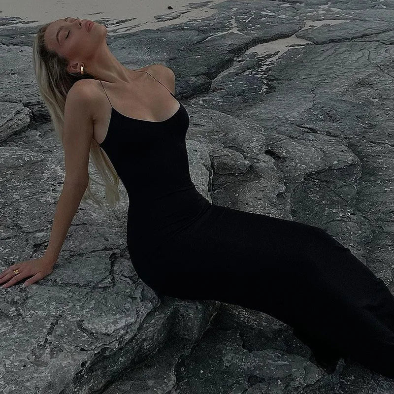 Sexy Backless Bandage Maxi Dress – Elegant Night Out Attire